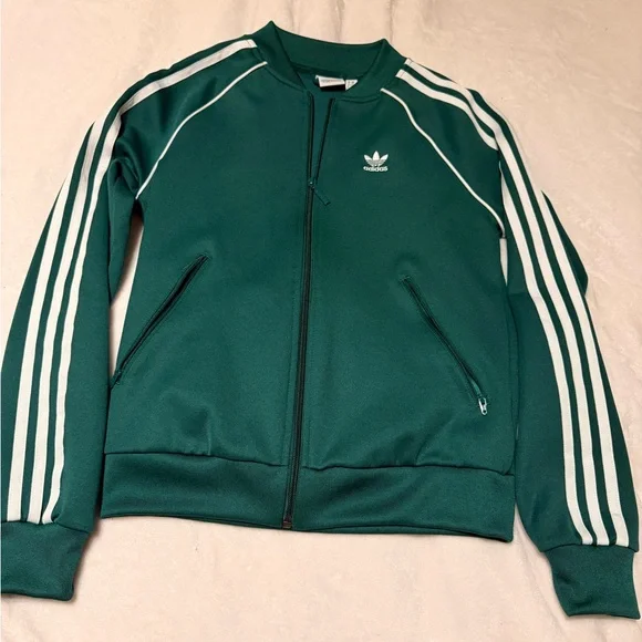 Adidas Women's Dark Green Bomber Jacket - Picture 3 of 5